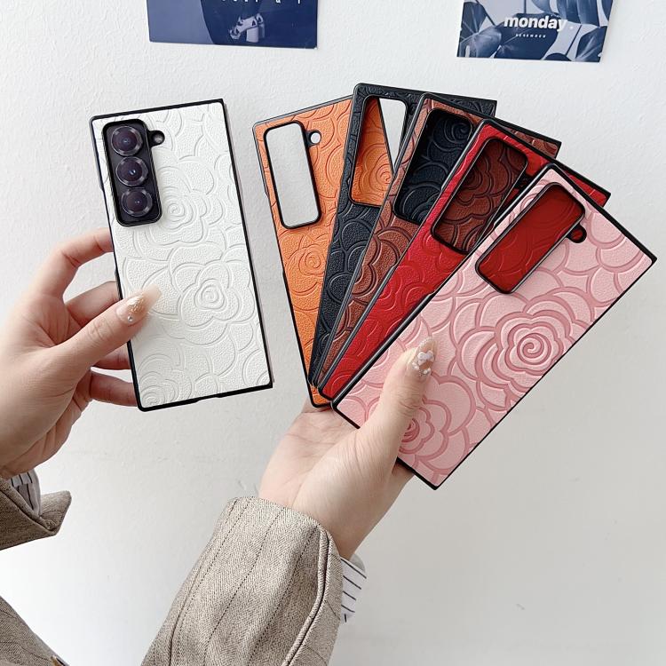 For Samsung Galaxy Z Fold Special Impression Camellia Pattern Protective Phone Case