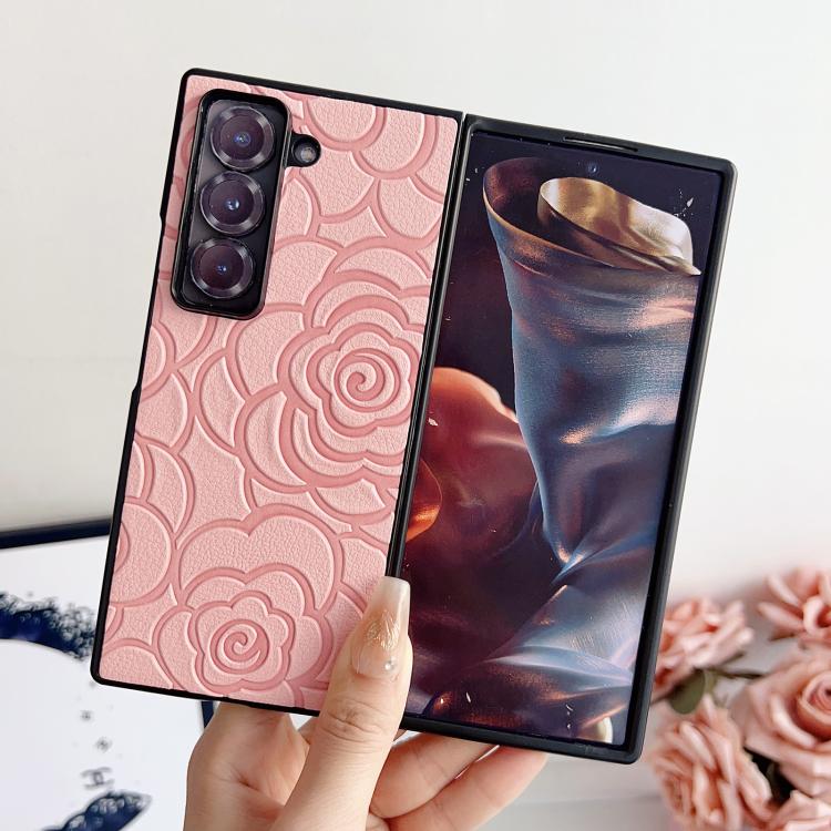 For Samsung Galaxy Z Fold Special Impression Camellia Pattern Protective Phone Case