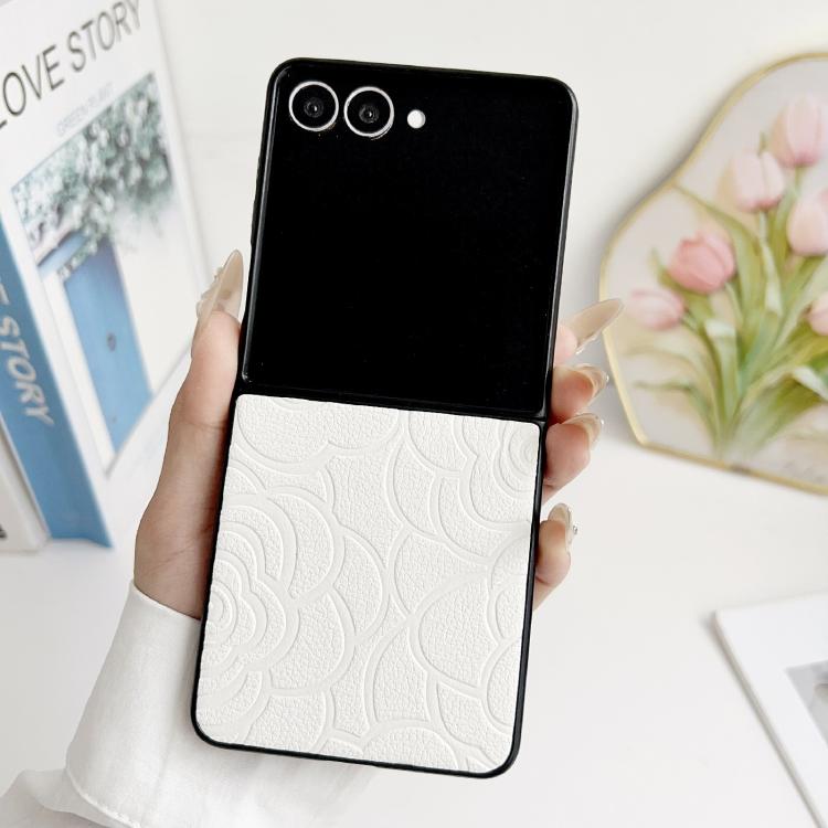 For Samsung Galaxy Z Flip7 5G Impression Camellia Pattern Protective Phone Case
