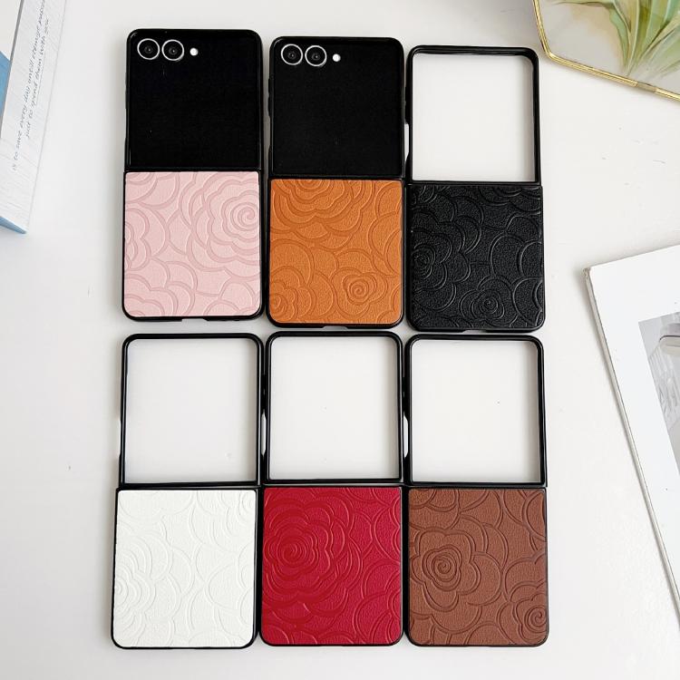 For Samsung Galaxy Z Flip7 5G Impression Camellia Pattern Protective Phone Case