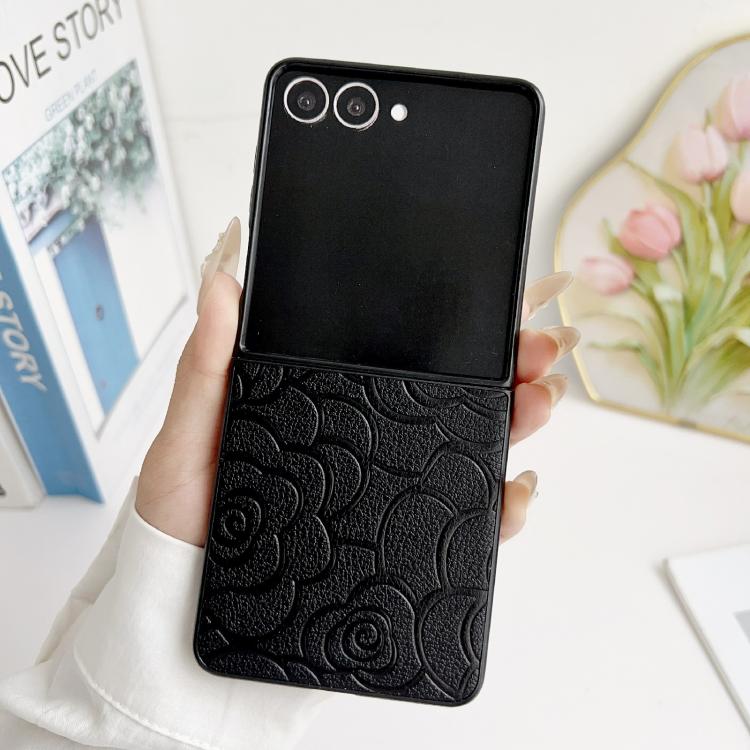 For Samsung Galaxy Z Flip7 5G Impression Camellia Pattern Protective Phone Case