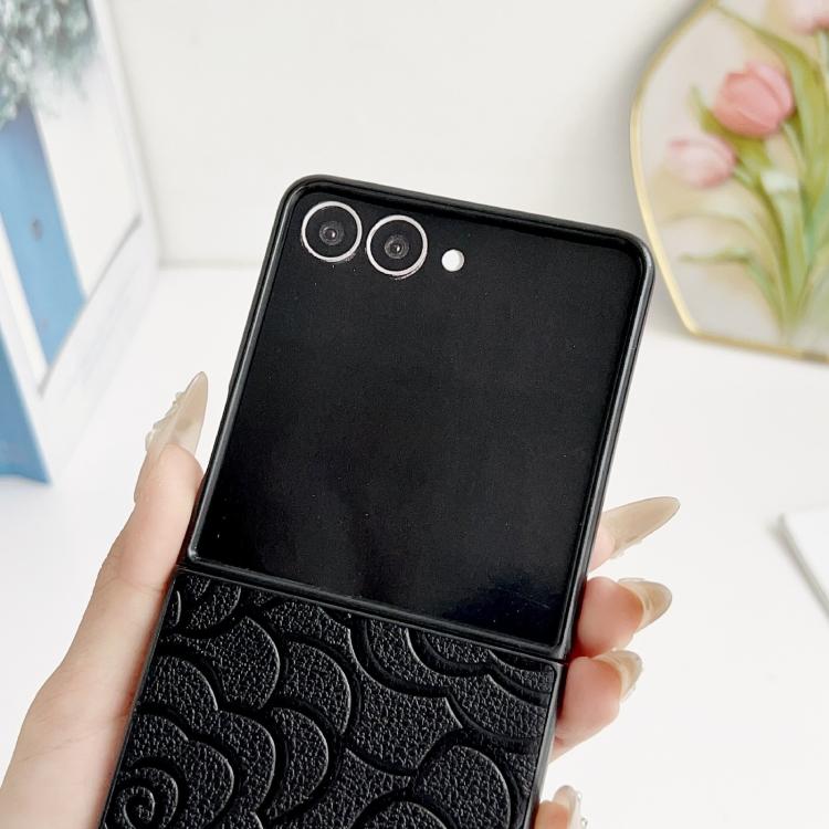 For Samsung Galaxy Z Flip7 5G Impression Camellia Pattern Protective Phone Case