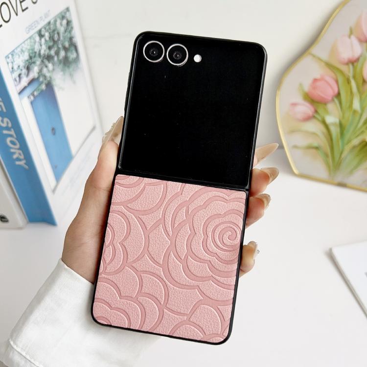 For Samsung Galaxy Z Flip7 5G Impression Camellia Pattern Protective Phone Case