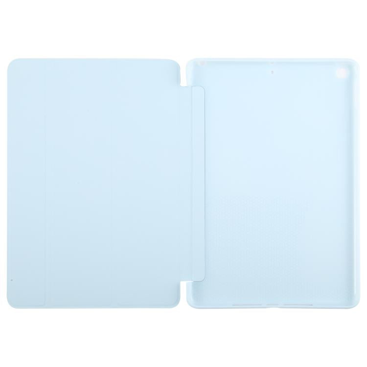 For iPad 10.2 2021 / 2020 / 2019 GEBEI 3-folding Holder Shockproof Flip Leather Tablet Case