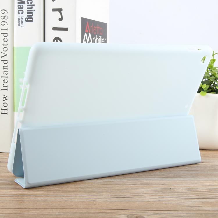 For iPad 10.2 2021 / 2020 / 2019 GEBEI 3-folding Holder Shockproof Flip Leather Tablet Case