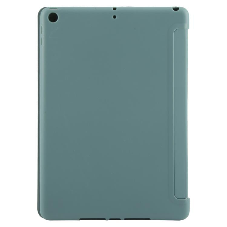 For iPad 10.2 2021 / 2020 / 2019 GEBEI 3-folding Holder Shockproof Flip Leather Tablet Case