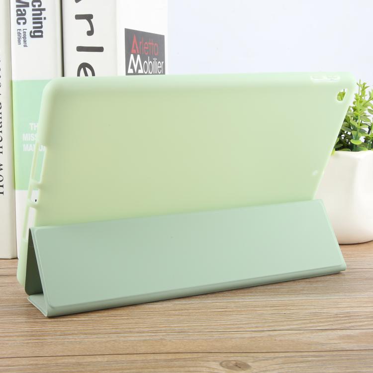 For iPad 10.2 2021 / 2020 / 2019 GEBEI 3-folding Holder Shockproof Flip Leather Tablet Case