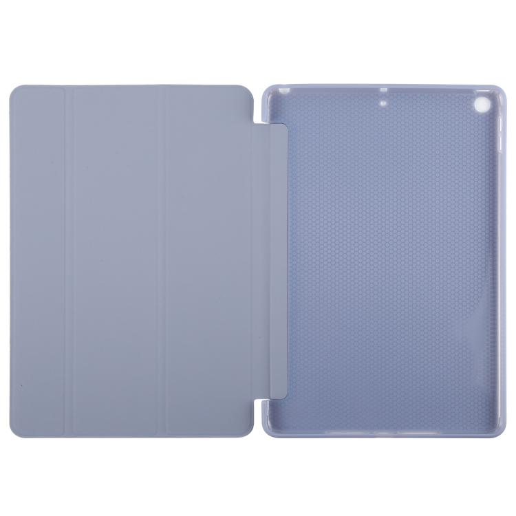 For iPad 10.2 2021 / 2020 / 2019 GEBEI 3-folding Holder Shockproof Flip Leather Tablet Case