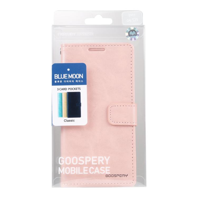 For Samsung Galaxy S25+ 5G GOOSPERY BLUE MOON Crazy Horse Texture Leather Phone Case