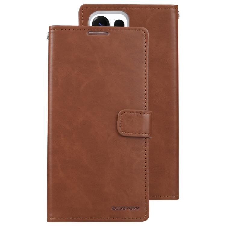 For Samsung Galaxy S25 Ultra 5G GOOSPERY BLUE MOON Crazy Horse Texture Leather Phone Case