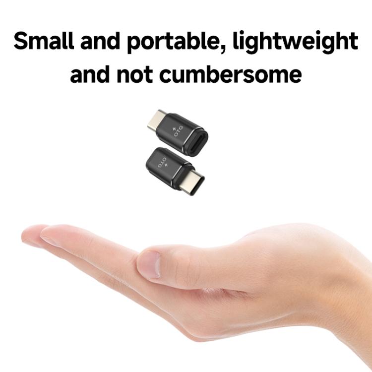 8 Pin to Type-C OTG Adapter - Black