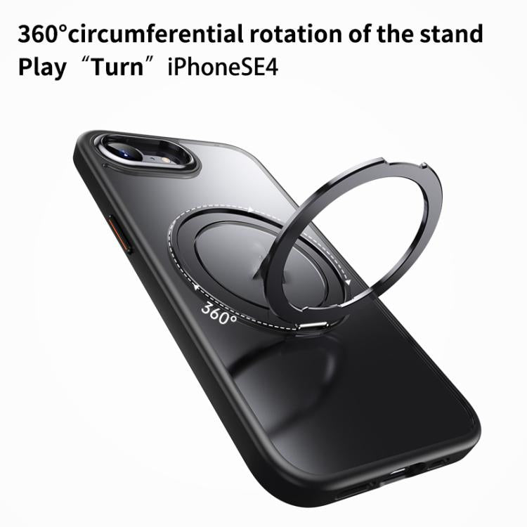 For iPhone 17e / 16e Frosted 360 Degree MagSafe Magnetic Holder Phone Case