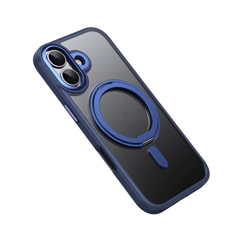 For iPhone 17 Frosted 360 Degree MagSafe Magnetic Holder Phone Case