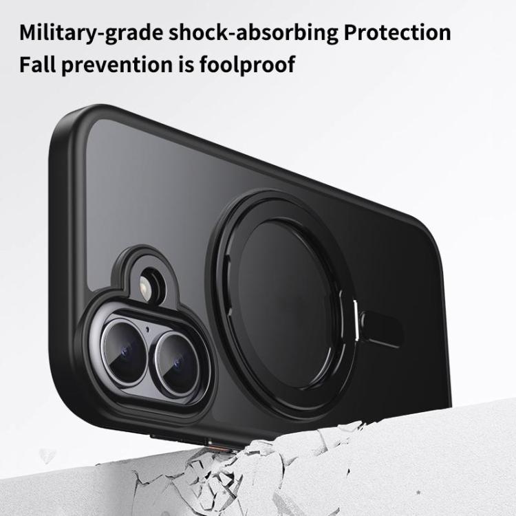 For iPhone 17 Frosted 360 Degree MagSafe Magnetic Holder Phone Case