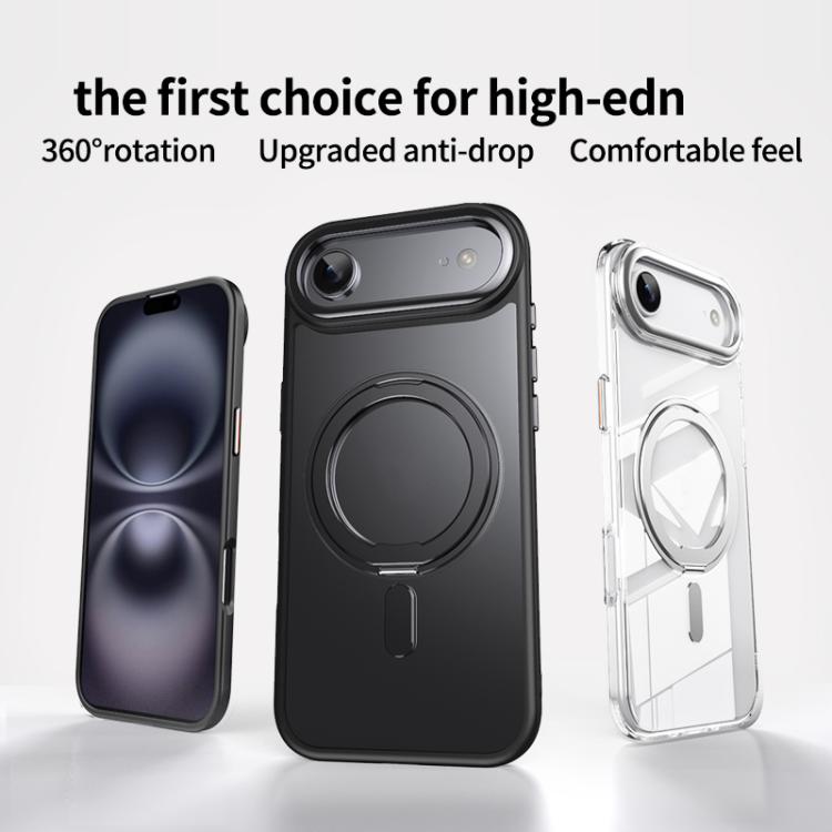 For iPhone Air Frosted 360 Degree MagSafe Magnetic Holder Phone Case