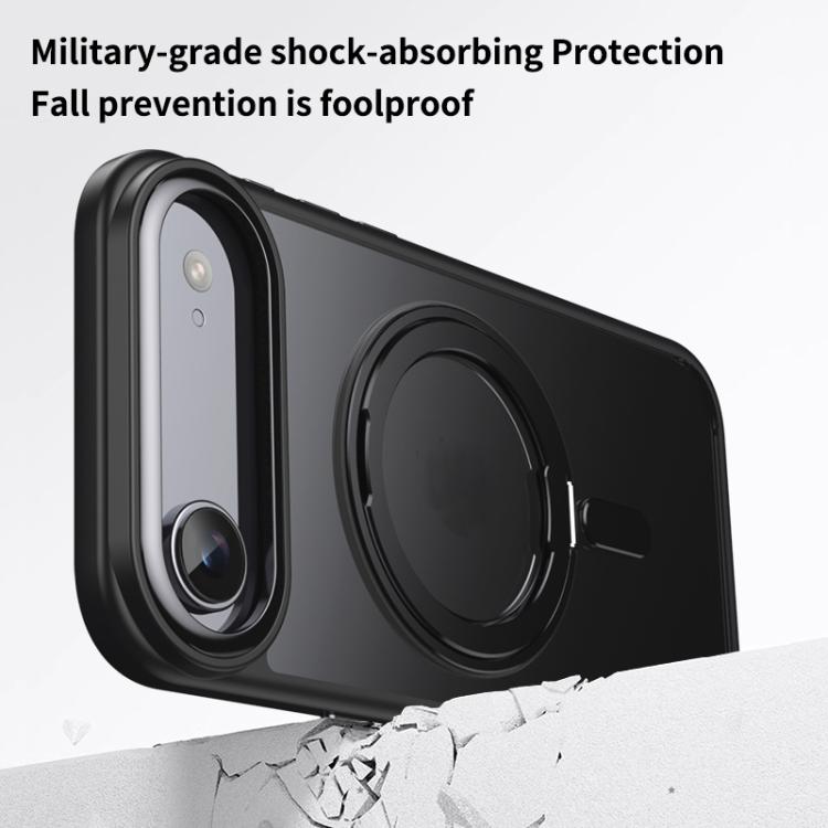 For iPhone Air Frosted 360 Degree MagSafe Magnetic Holder Phone Case