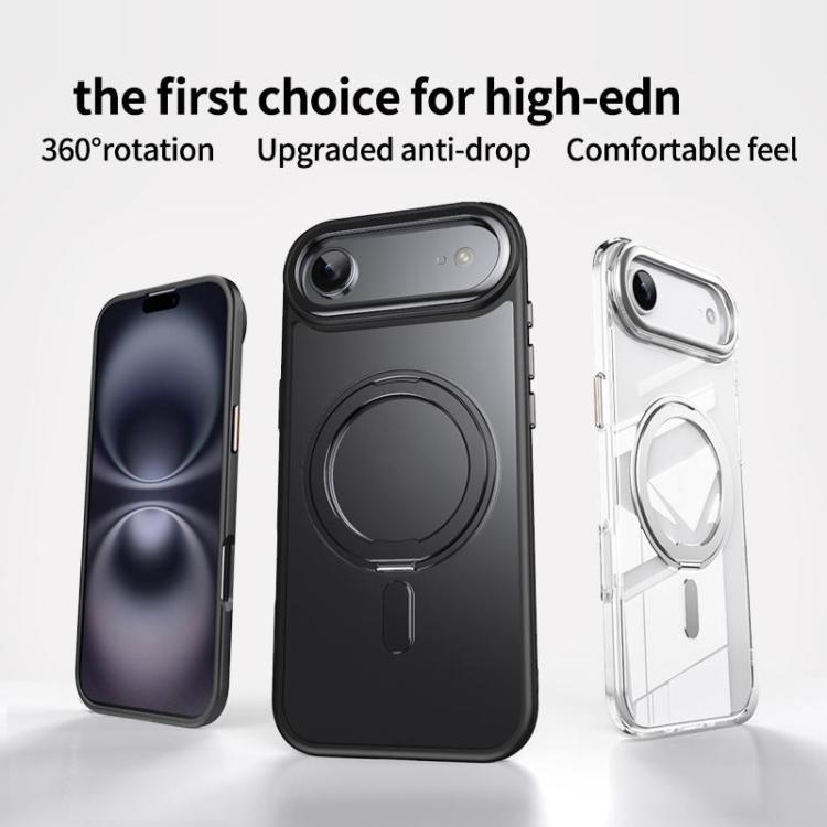 For iPhone Air Frosted 360 Degree MagSafe Magnetic Holder Phone Case