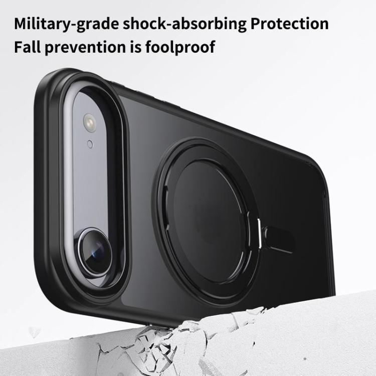 For iPhone Air Frosted 360 Degree MagSafe Magnetic Holder Phone Case