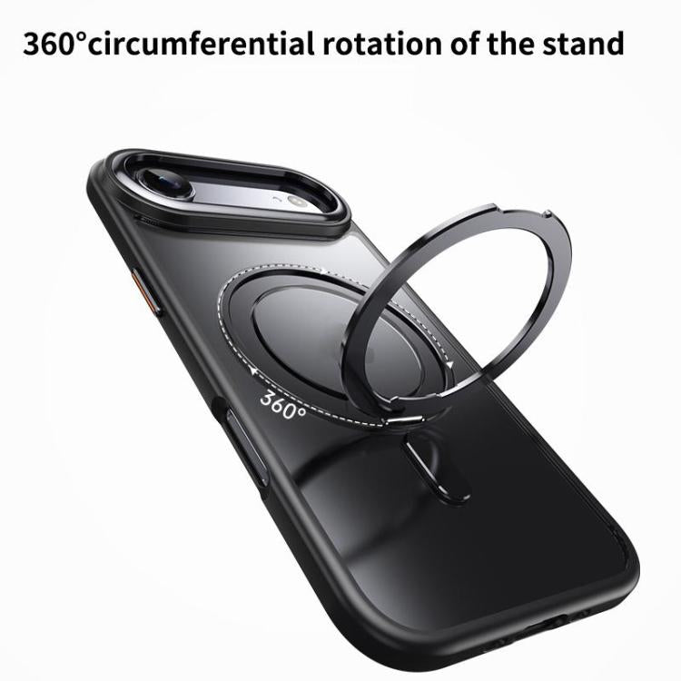 For iPhone Air Frosted 360 Degree MagSafe Magnetic Holder Phone Case