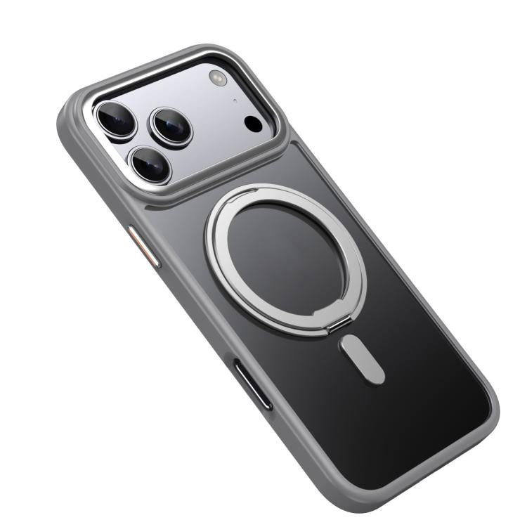For iPhone 17 Pro Frosted 360 Degree MagSafe Magnetic Holder Phone Case