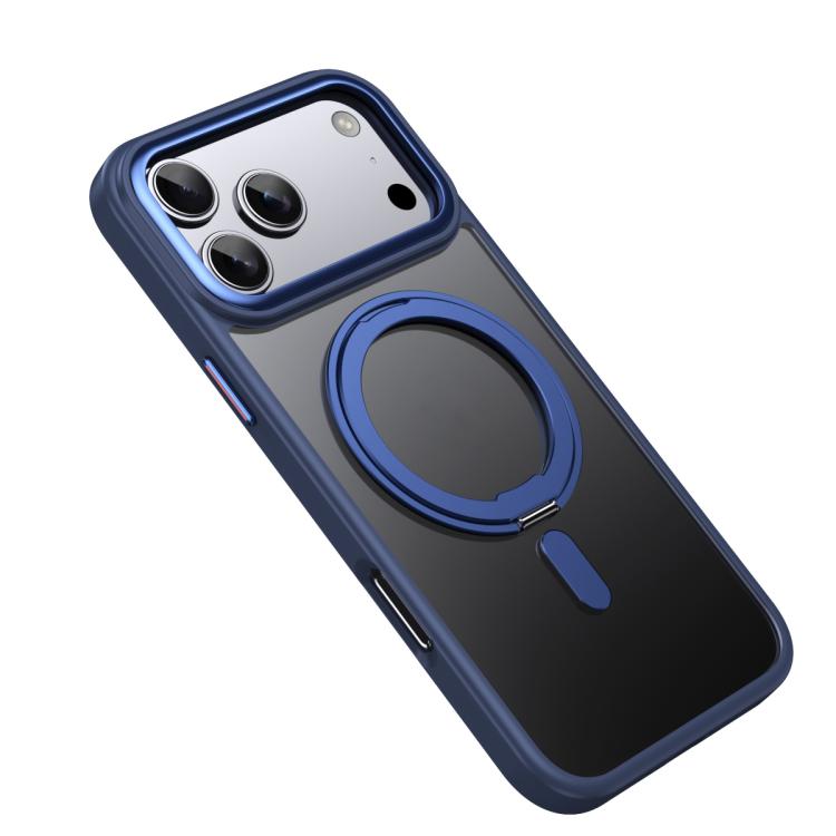 For iPhone 17 Pro Frosted 360 Degree MagSafe Magnetic Holder Phone Case