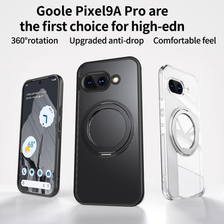 For Google Pixel 9a Frosted 360 Degree MagSafe Magnetic Holder Phone Case