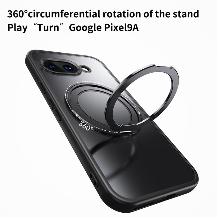 For Google Pixel 9a Frosted 360 Degree MagSafe Magnetic Holder Phone Case