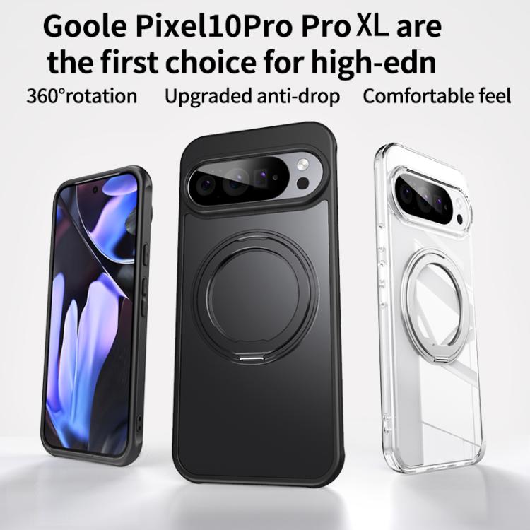 For Google Pixel 10 Pro XL Frosted 360 Degree MagSafe Magnetic Holder Phone Case