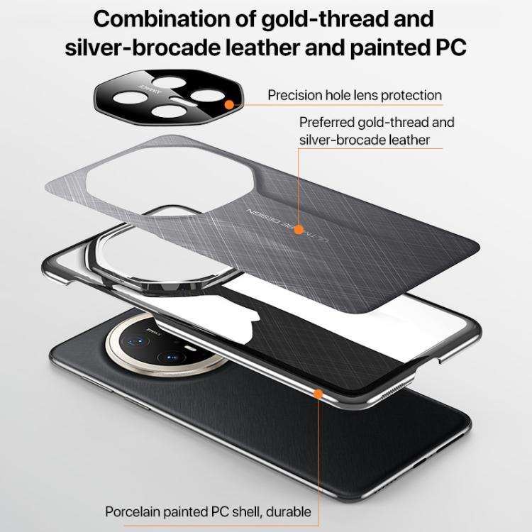 For Huawei Mate 70 Imitation Ultimate Design Plain Leather Paint PC Phone Case
