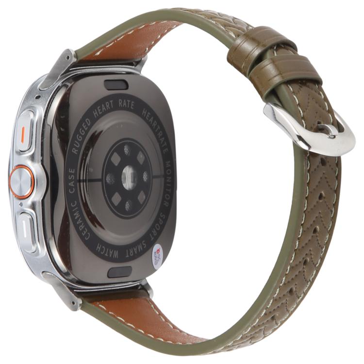 For Samsung Galaxy Watch Ultra 47mm / Ultra 2025 Metal Connector Heart-Shaped Embossed Leather Watch Band