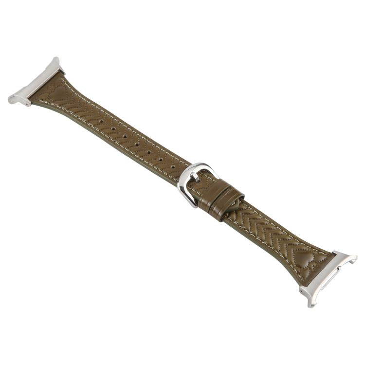 For Samsung Galaxy Watch Ultra 47mm / Ultra 2025 Metal Connector Heart-Shaped Embossed Leather Watch Band