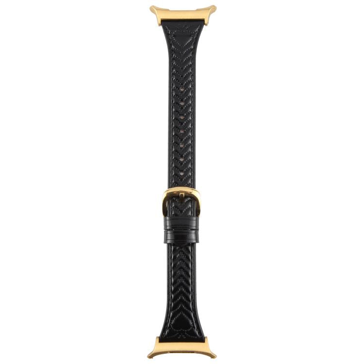 For Samsung Galaxy Watch Ultra 47mm / Ultra 2025 Metal Connector Heart-Shaped Embossed Leather Watch Band