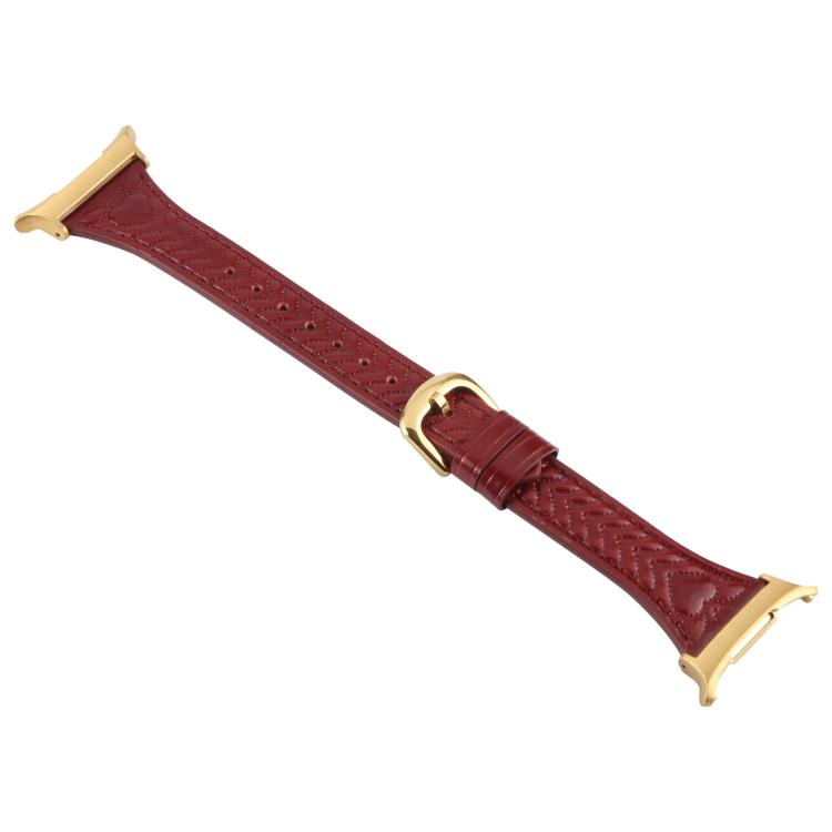 For Samsung Galaxy Watch Ultra 47mm / Ultra 2025 Metal Connector Heart-Shaped Embossed Leather Watch Band