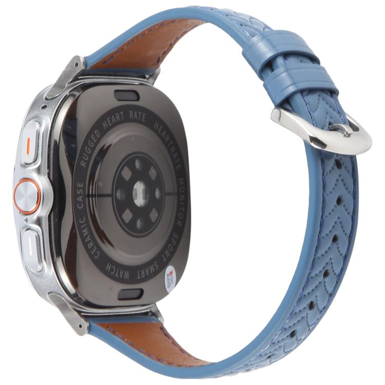 For Samsung Galaxy Watch Ultra 47mm / Ultra 2025 Metal Connector Heart-Shaped Embossed Leather Watch Band