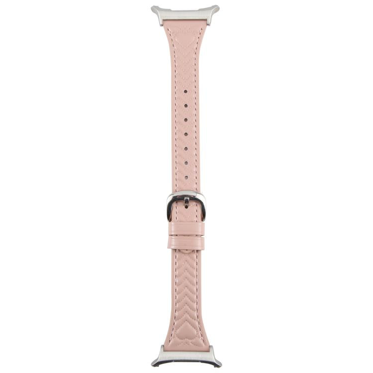 For Samsung Galaxy Watch Ultra 47mm / Ultra 2025 Metal Connector Heart-Shaped Embossed Leather Watch Band