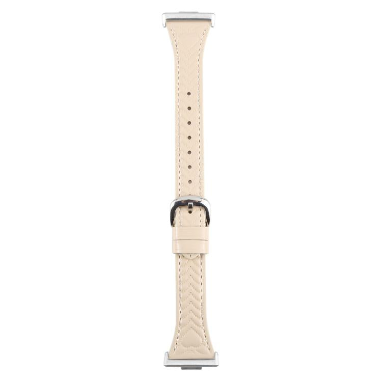 For Huawei Watch Fit 3 Metal Connector Heart-Shaped Embossed Leather Watch Band