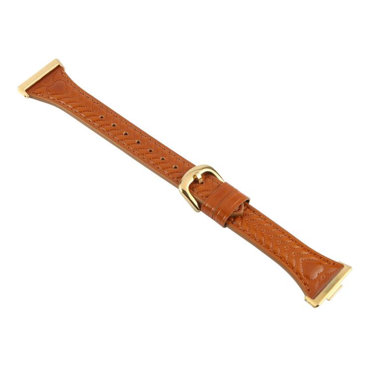 For Huawei Watch Fit 2 Metal Connector Heart-Shaped Embossed Leather Watch Band