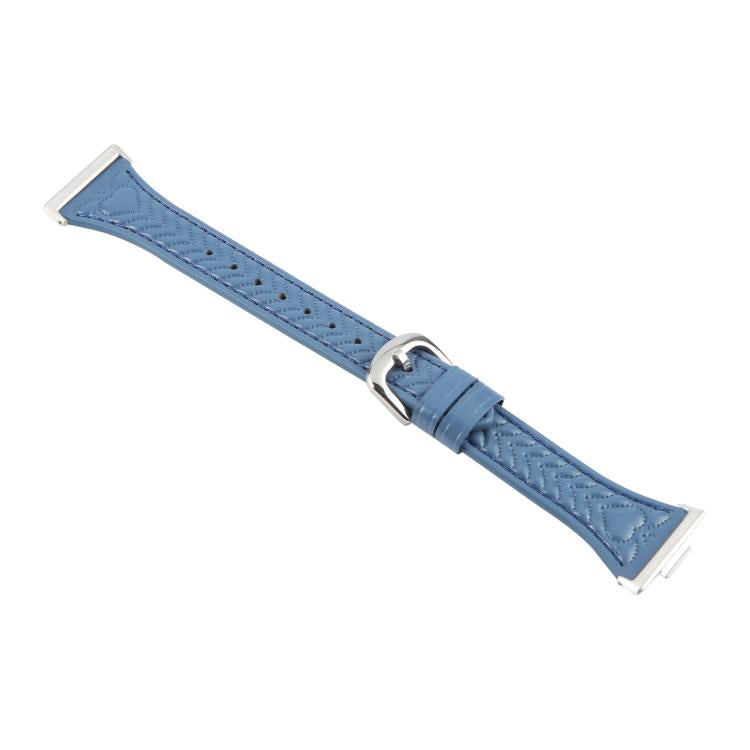 For Huawei Watch Fit 2 Metal Connector Heart-Shaped Embossed Leather Watch Band