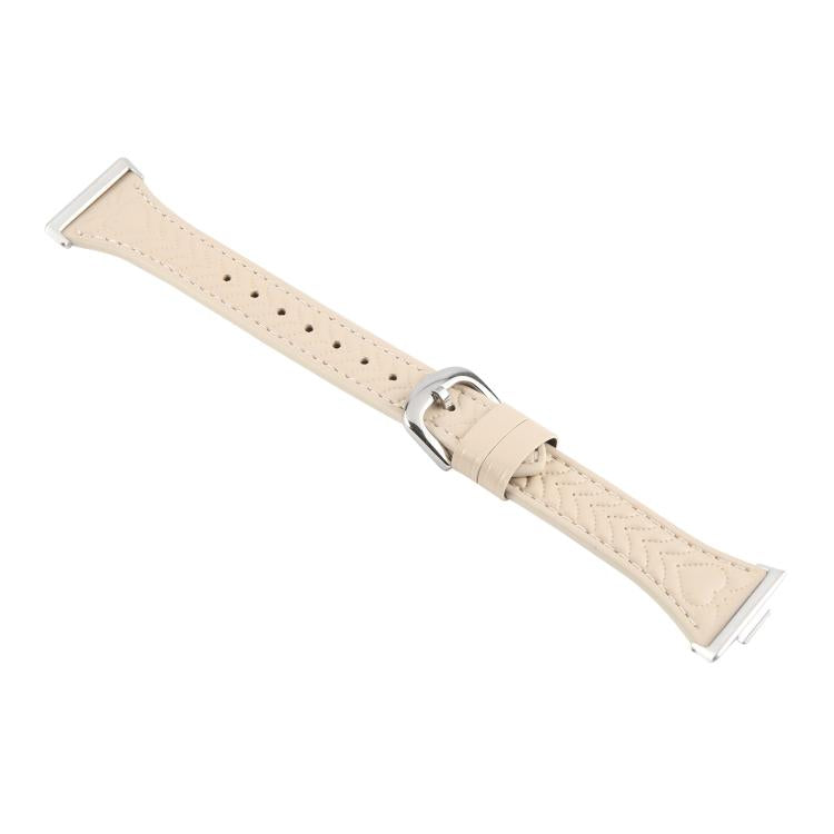For Huawei Watch Fit 2 Metal Connector Heart-Shaped Embossed Leather Watch Band