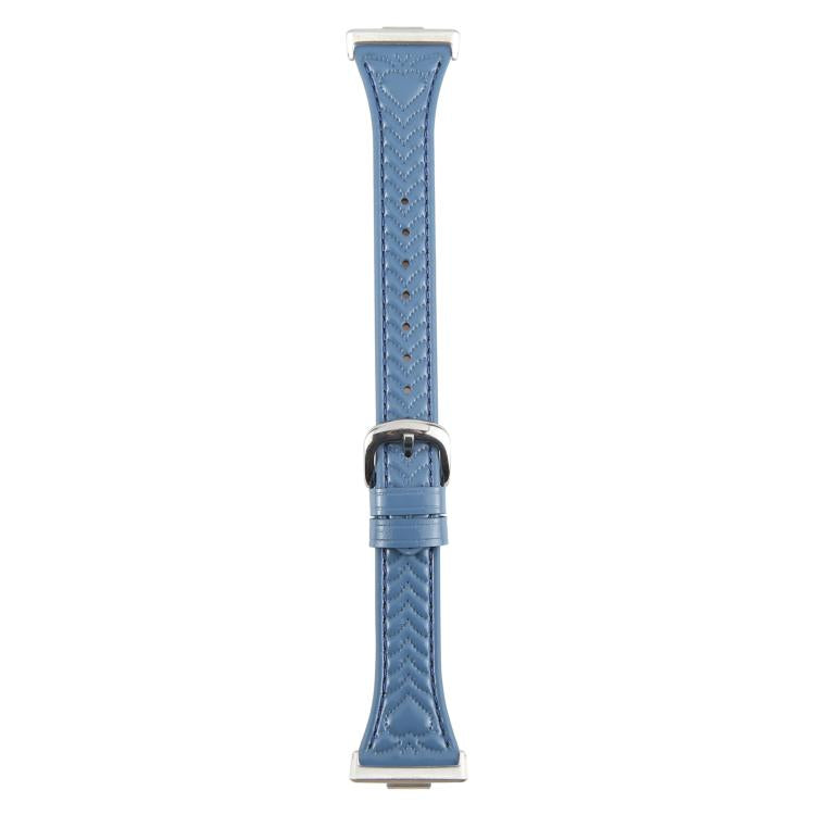 For Huawei Watch Fit Metal Connector Heart-Shaped Embossed Leather Watch Band