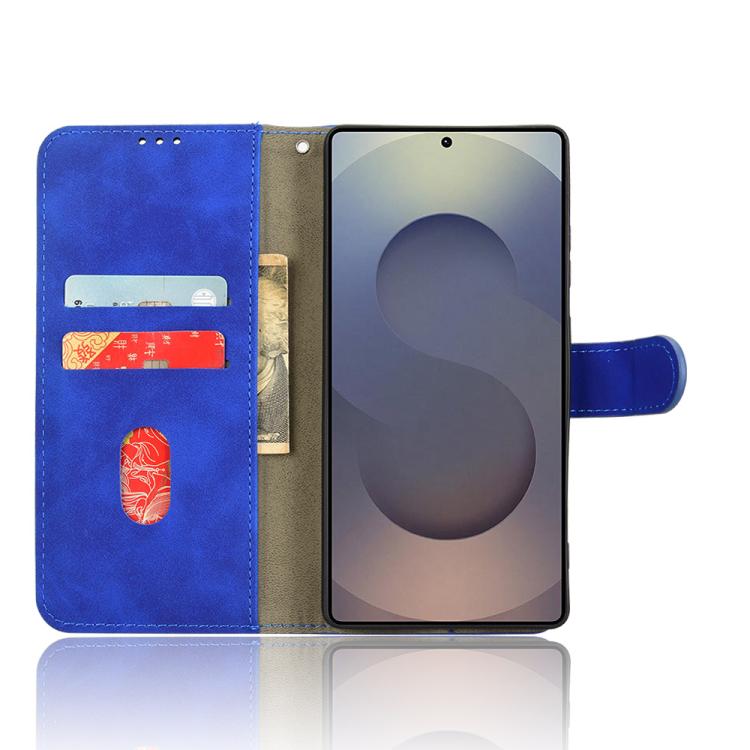 For Samsung Galaxy S25 Ultra 5G Skin Feel Magnetic Flip Leather Phone Case