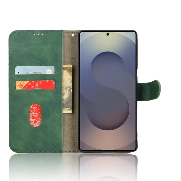 For Samsung Galaxy S25 Ultra 5G Skin Feel Magnetic Flip Leather Phone Case