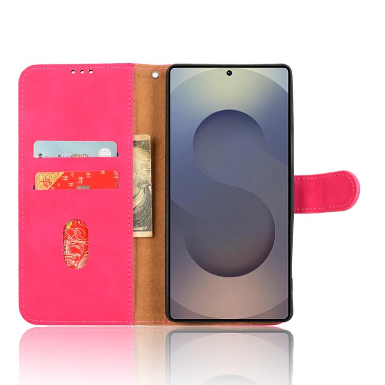 For Samsung Galaxy S25 Ultra 5G Skin Feel Magnetic Flip Leather Phone Case