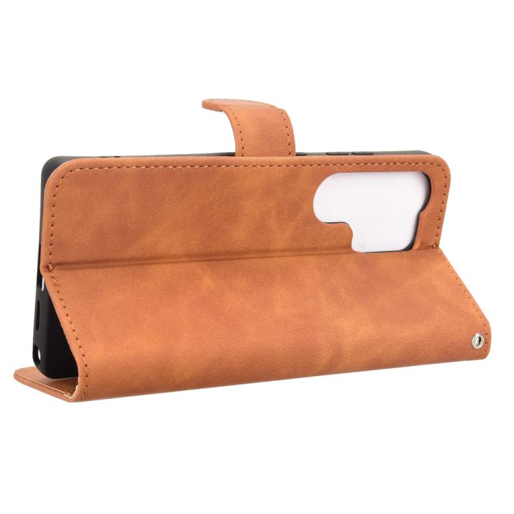 For Samsung Galaxy S25 Ultra 5G Skin Feel Magnetic Flip Leather Phone Case