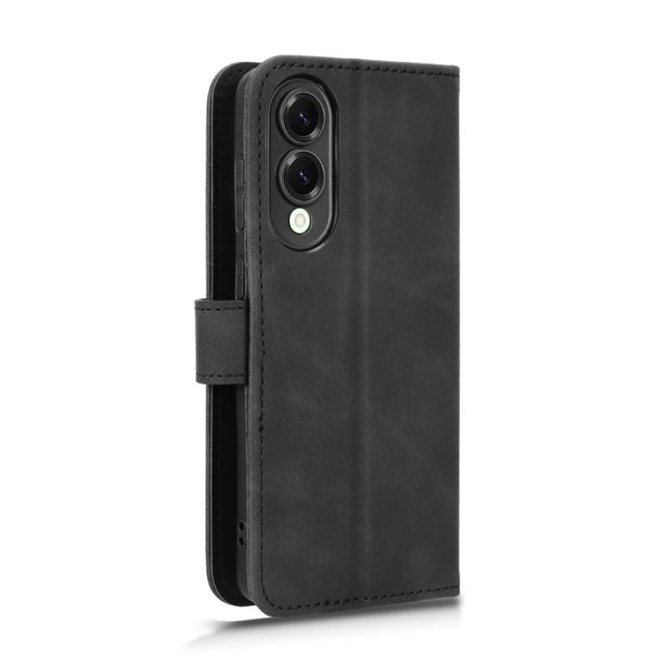 For Samsung Galaxy S25 Edge 5G Skin Feel Magnetic Flip Leather Phone Case