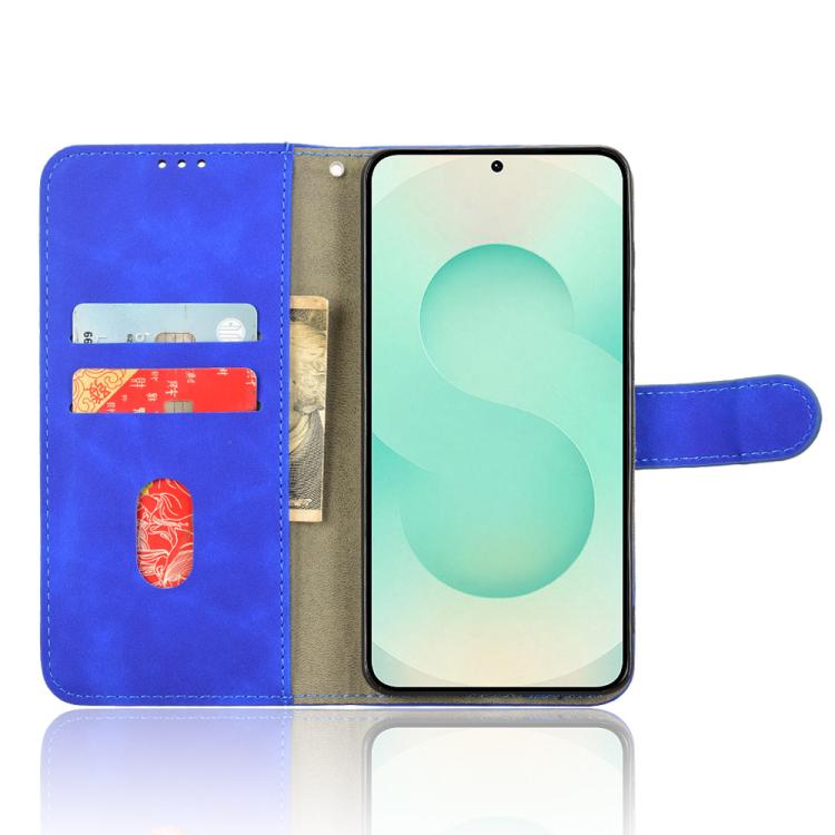 For Samsung Galaxy S25 Edge 5G Skin Feel Magnetic Flip Leather Phone Case