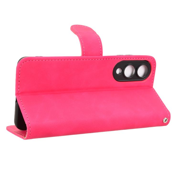 For Samsung Galaxy S25 Edge 5G Skin Feel Magnetic Flip Leather Phone Case