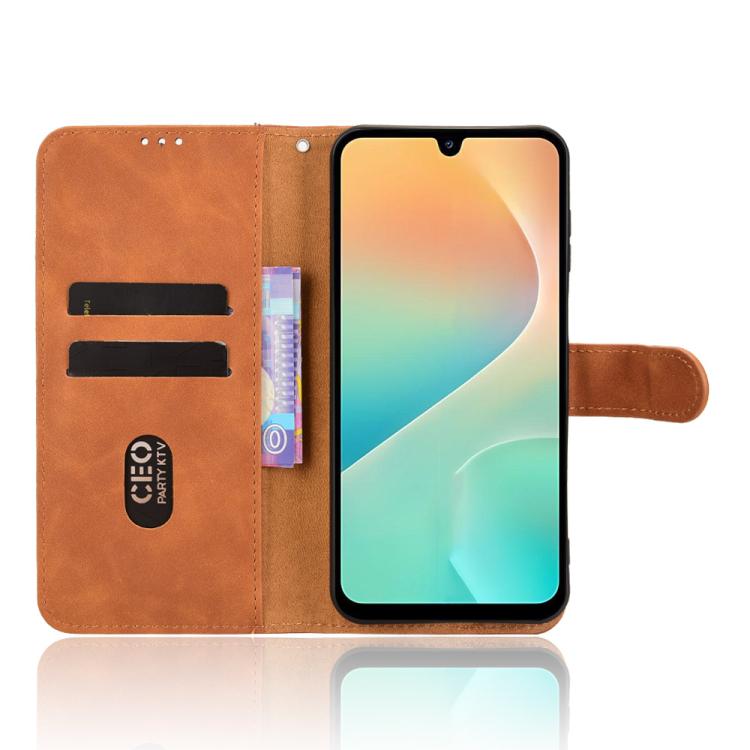 For Samsung Galaxy M36 5G Skin Feel Magnetic Flip Leather Phone Case