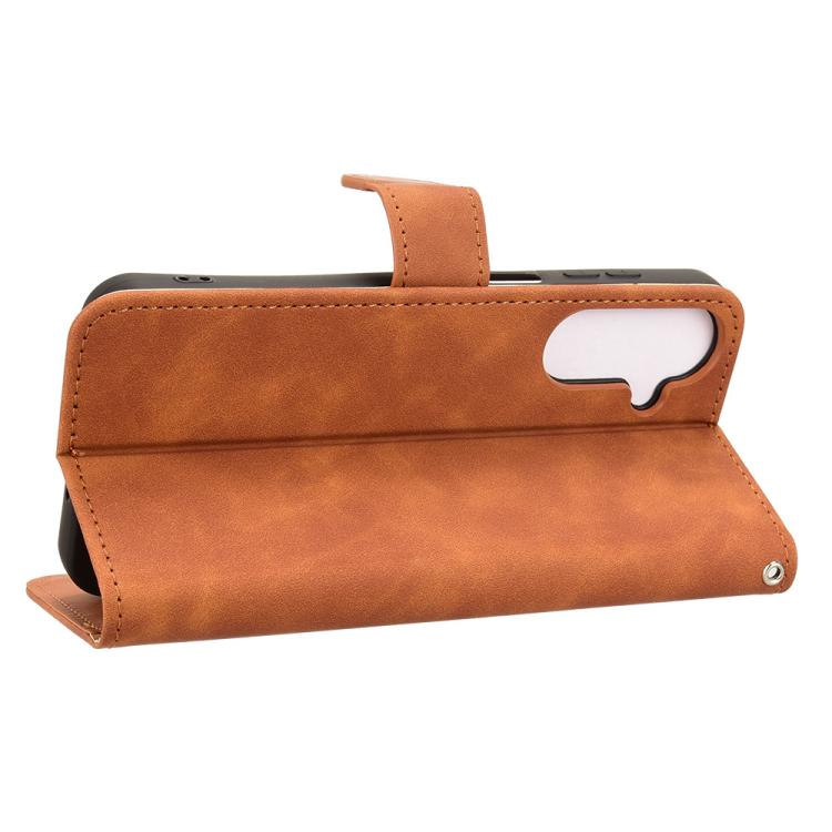 For Samsung Galaxy M36 5G Skin Feel Magnetic Flip Leather Phone Case