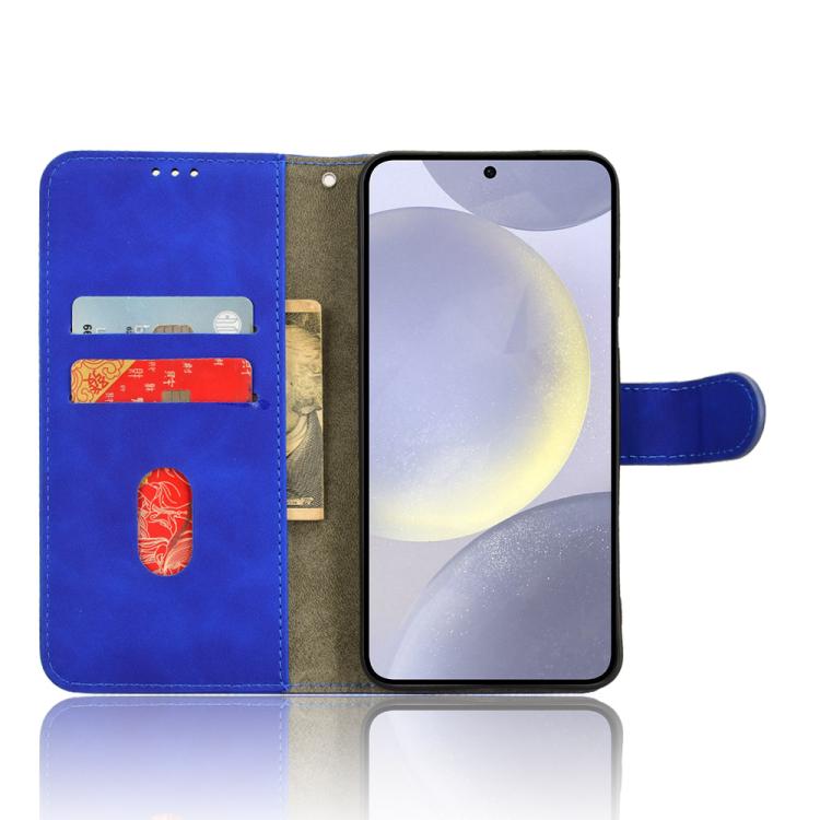 For Samsung Galaxy S25 FE 5G Skin Feel Magnetic Flip Leather Phone Case